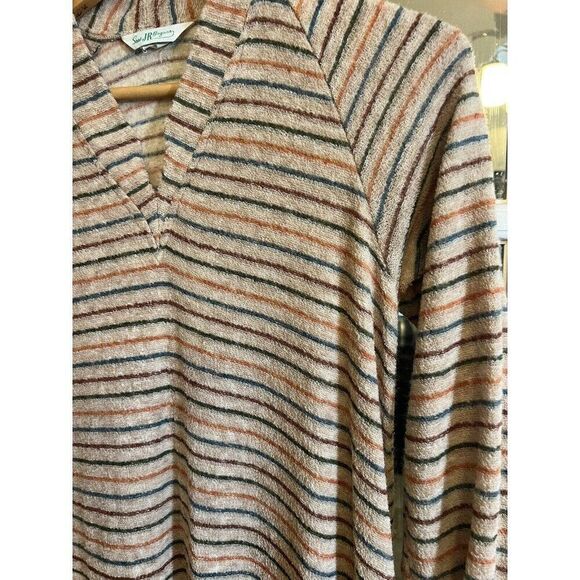 Vintage Sears JR Bazaar Stripe Terrycloth Midi Dress Size 1. E - Picture 2 of 6